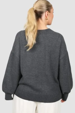 Fayt Tops | Sweaters & Knits | HARPER KNIT GREY