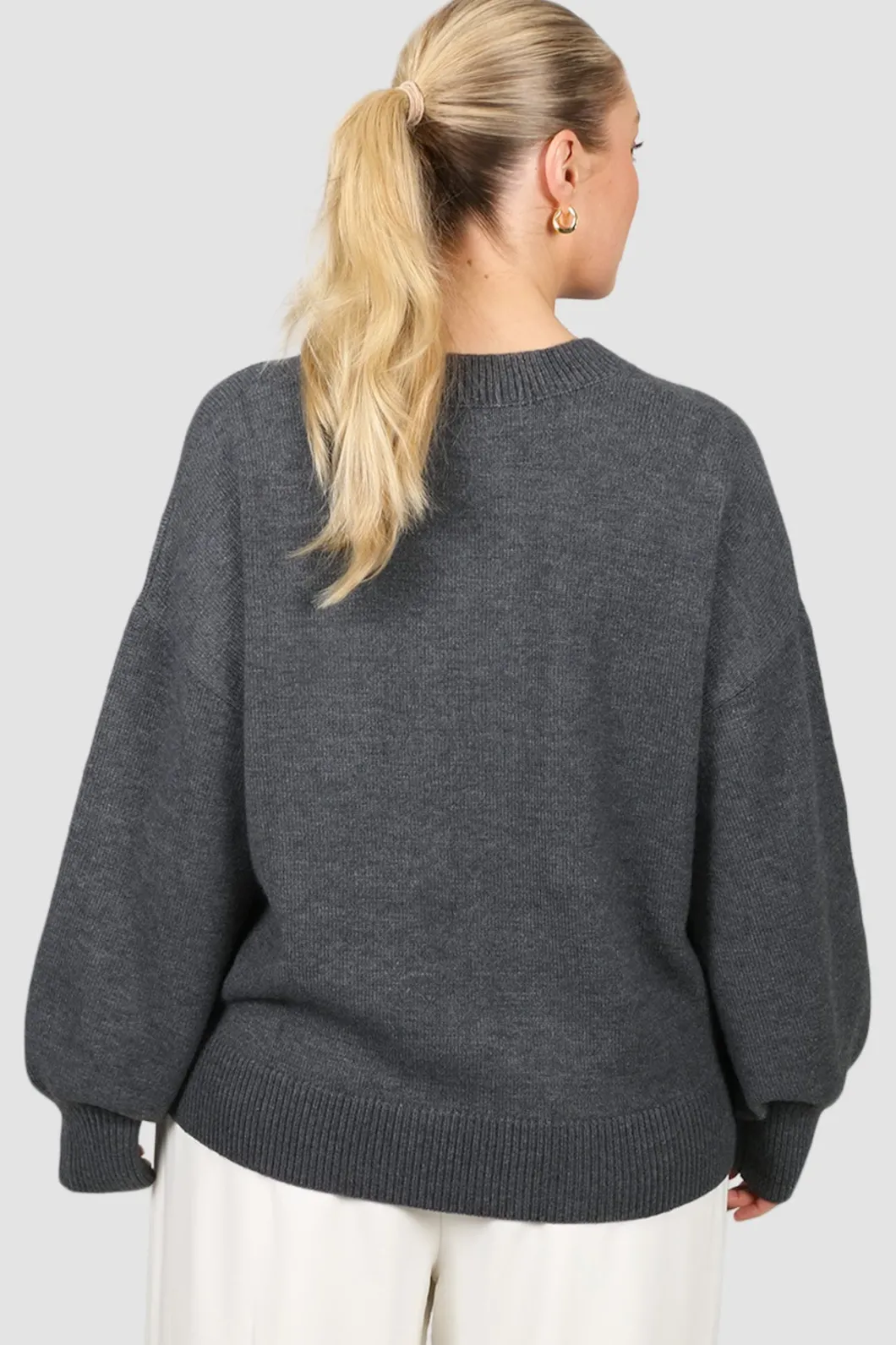 Fayt Tops | Sweaters & Knits | HARPER KNIT GREY