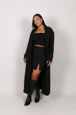 Fayt Jackets, Knits & Coats | HENDRIX TRENCH COAT BLACK