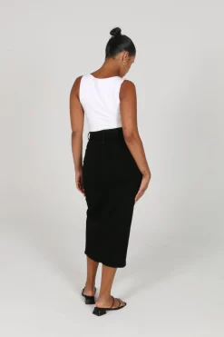 Fayt Denim | Jeans | HUDSON DENIM MIDI SKIRT BLACK