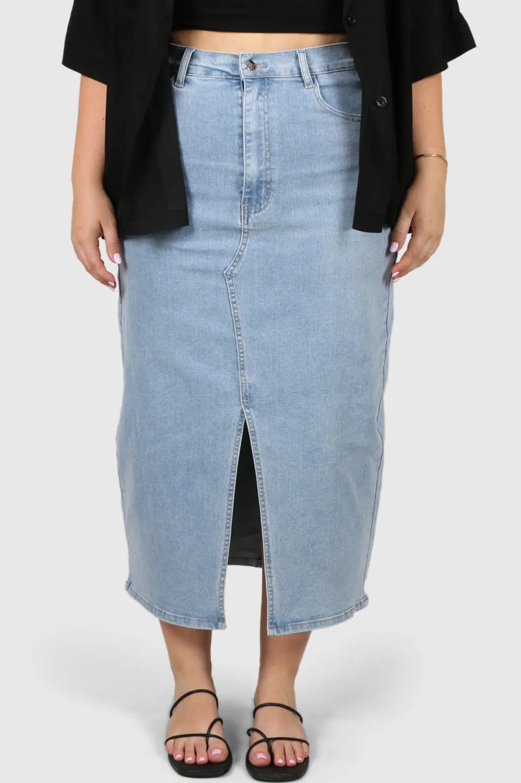 Fayt Denim | Jeans | HUDSON MIDI SKIRT BLUE WASH