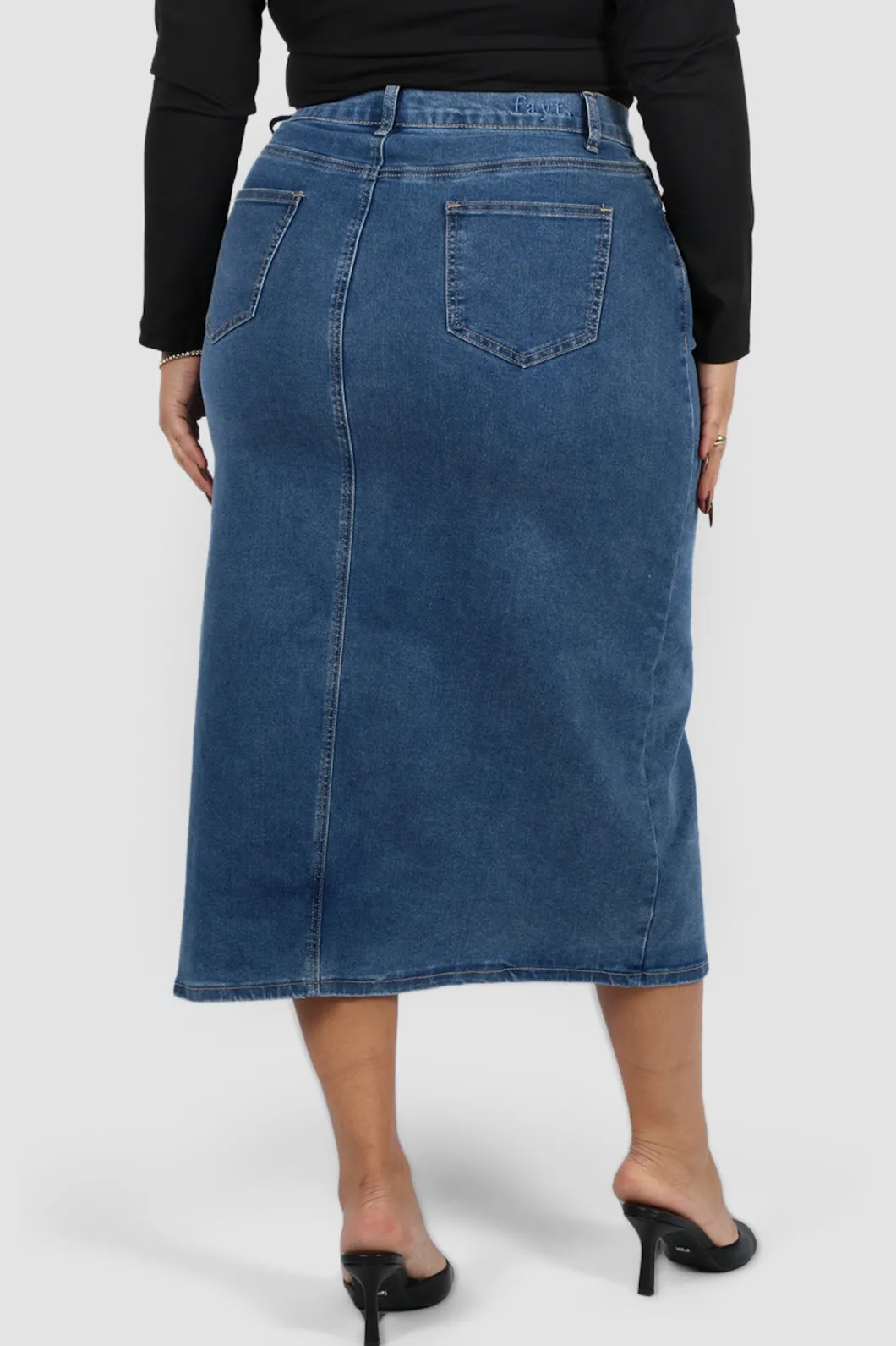 Fayt Denim | Jeans | HUDSON MIDI SKIRT DEEP BLUE