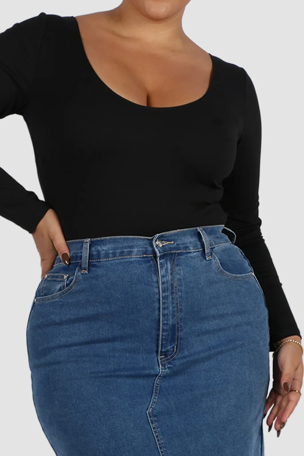 Fayt Denim | Jeans | HUDSON MIDI SKIRT DEEP BLUE