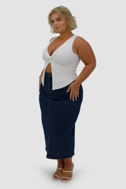 Fayt Denim | Jeans | HUDSON MIDI SKIRT MIDNIGHT BLUE