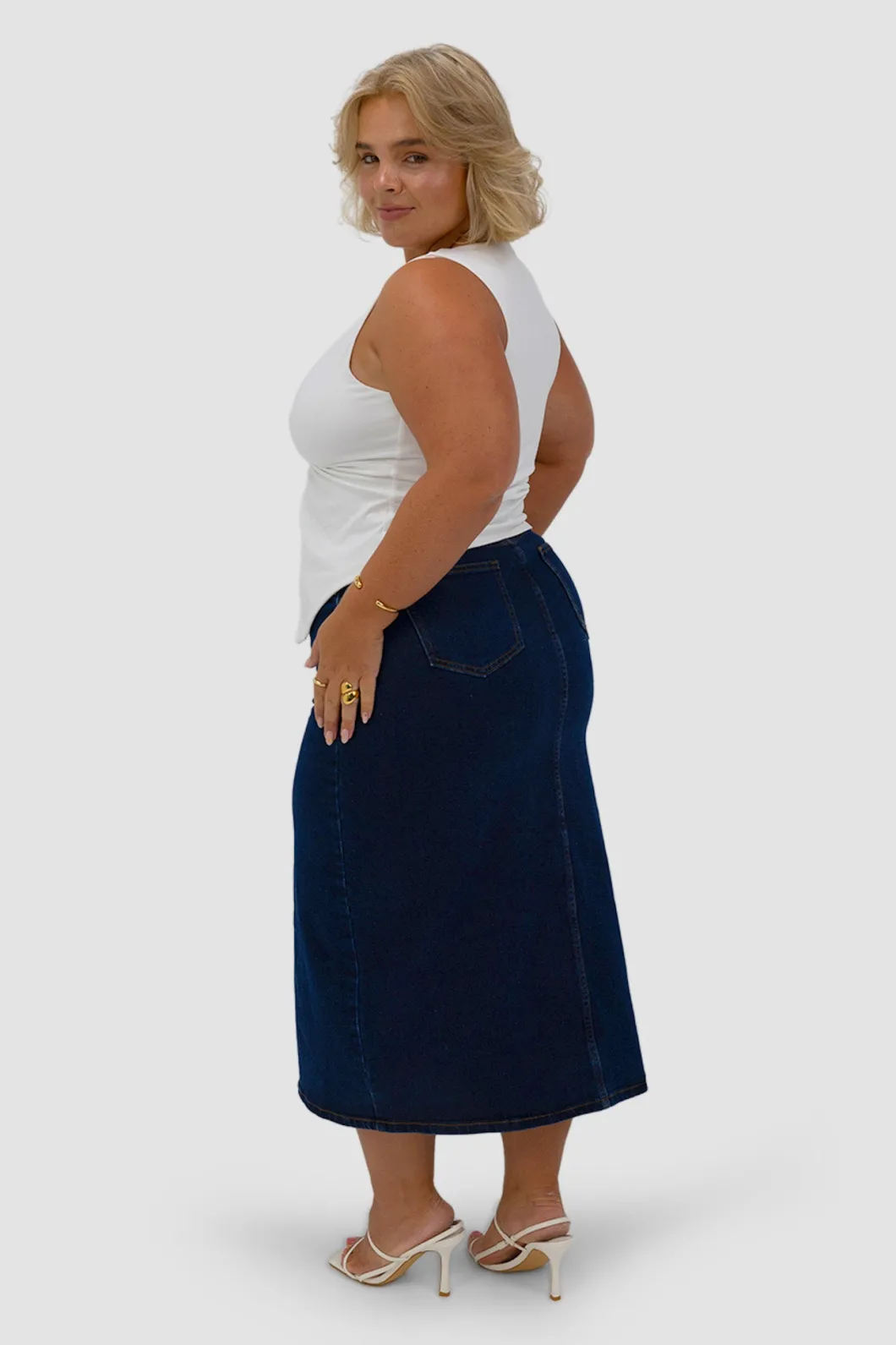 Fayt Denim | Jeans | HUDSON MIDI SKIRT MIDNIGHT BLUE