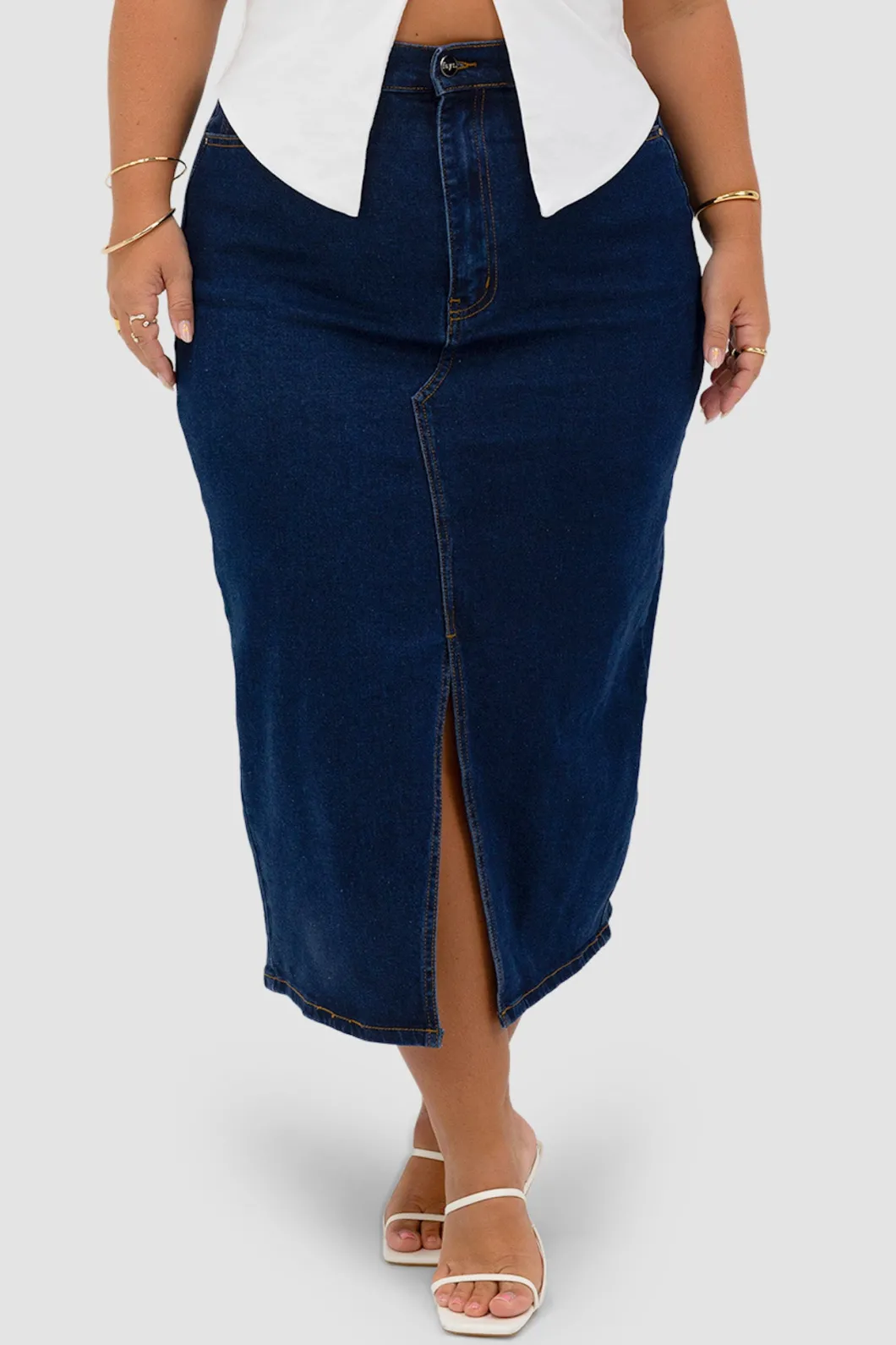 Fayt Denim | Jeans | HUDSON MIDI SKIRT MIDNIGHT BLUE