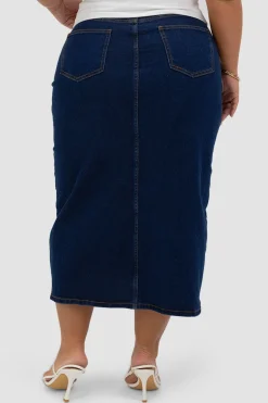 Fayt Denim | Jeans | HUDSON MIDI SKIRT MIDNIGHT BLUE
