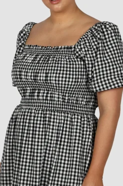 Fayt Dresses | Dresses | ISMAE MAXI DRESS B&W GINGHAM