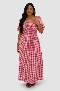 Fayt Dresses | Dresses | ISMAE MAXI DRESS RED GINGHAM