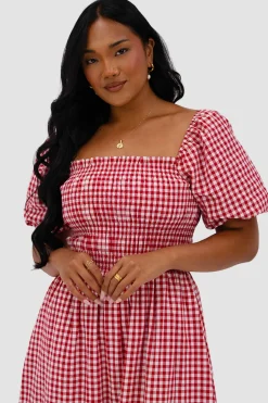 Fayt Dresses | Dresses | ISMAE MAXI DRESS RED GINGHAM