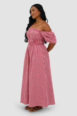 Fayt Dresses | Dresses | ISMAE MAXI DRESS RED GINGHAM