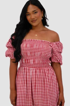 Fayt Dresses | Dresses | ISMAE MAXI DRESS RED GINGHAM