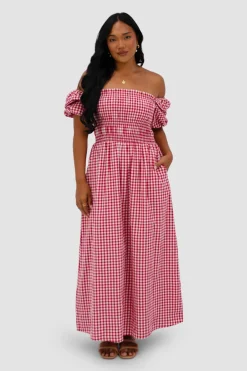 Fayt Dresses | Dresses | ISMAE MAXI DRESS RED GINGHAM
