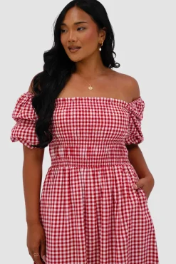 Fayt Dresses | Dresses | ISMAE MAXI DRESS RED GINGHAM