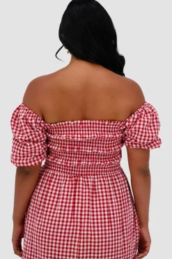 Fayt Dresses | Dresses | ISMAE MAXI DRESS RED GINGHAM