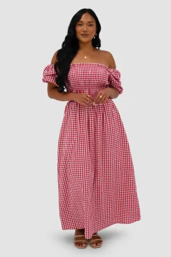 Fayt Dresses | Dresses | ISMAE MAXI DRESS RED GINGHAM