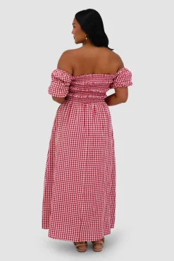Fayt Dresses | Dresses | ISMAE MAXI DRESS RED GINGHAM