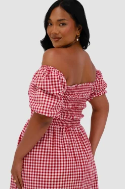 Fayt Dresses | Dresses | ISMAE MAXI DRESS RED GINGHAM