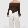 Fayt Tops | Jackets, Knits & Coats | KENDALL TOP CHOCOLATE