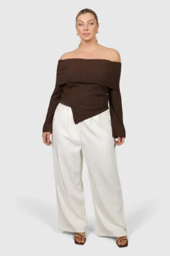 Fayt Tops | Jackets, Knits & Coats | KENDALL TOP CHOCOLATE