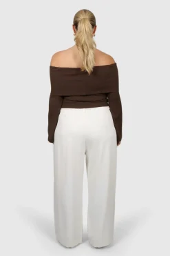 Fayt Tops | Jackets, Knits & Coats | KENDALL TOP CHOCOLATE