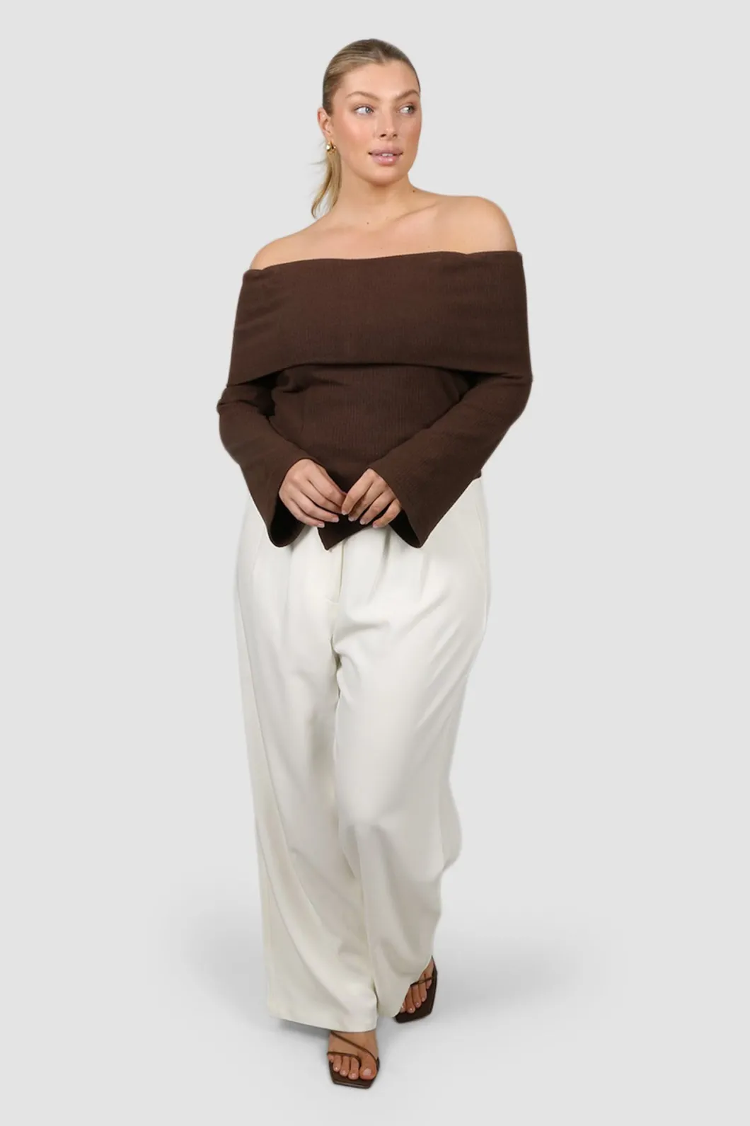 Fayt Tops | Jackets, Knits & Coats | KENDALL TOP CHOCOLATE