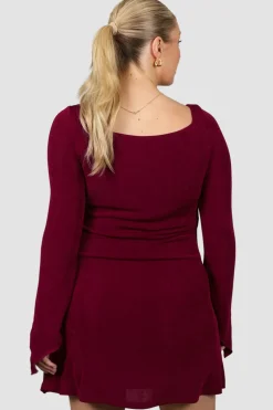 Fayt Dresses | Dresses | KENZIE MINI DRESS WINE