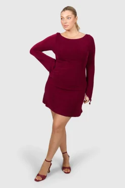 Fayt Dresses | Dresses | KENZIE MINI DRESS WINE