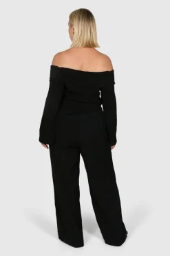 Fayt Tops | LOWEN OFF SHOULDER TOP BLACK