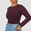 Fayt Tops | L/S BODYSUIT DEEP PLUM