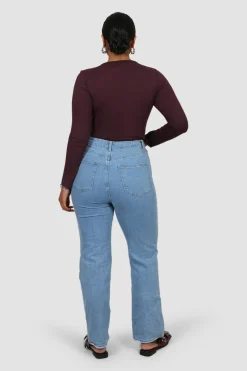 Fayt Tops | L/S BODYSUIT DEEP PLUM