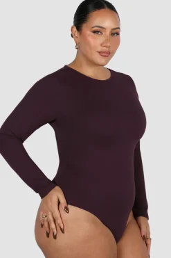 Fayt Tops | L/S BODYSUIT DEEP PLUM