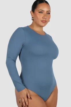 Fayt Tops | L/S BODYSUIT SLATE