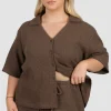 Fayt Tops | Sets | LUMI WAFFLE SHIRT MOCHA