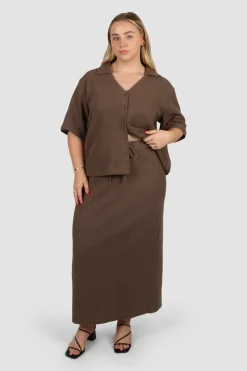 Fayt Tops | Sets | LUMI WAFFLE SHIRT MOCHA