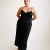 Fayt Dresses | Dresses | MARGOT SILKY SLIP MIDI DRESS BLACK