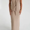 Fayt Skirts | MARLEY WAFFLE MAXI SKIRT BISCUIT