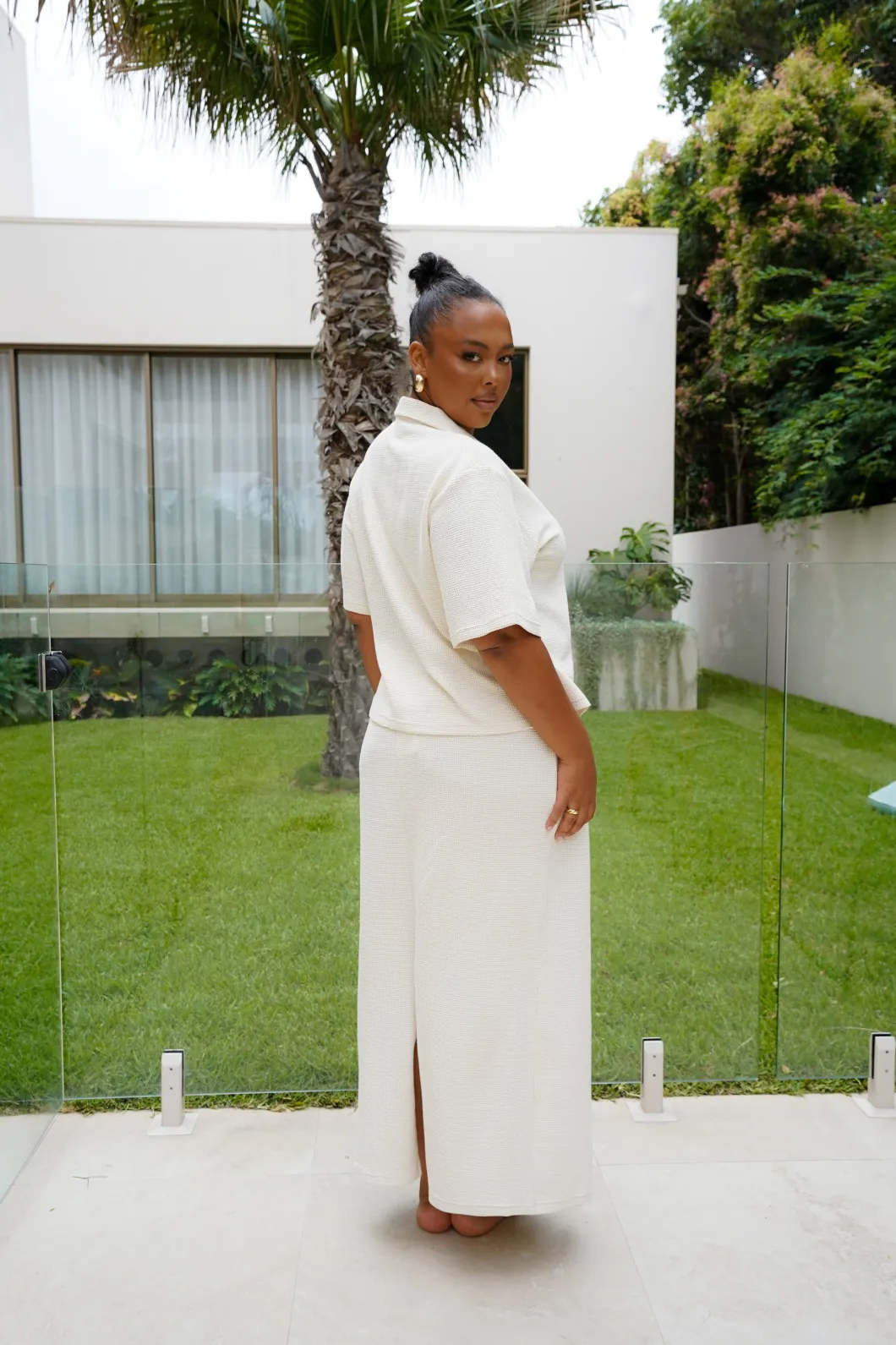 Fayt Skirts | MARLEY WAFFLE MAXI SKIRT OASIS