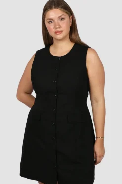 Fayt Dresses | Dresses | MAVEN BUTTON DRESS BLACK