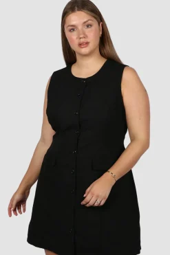 Fayt Dresses | Dresses | MAVEN BUTTON DRESS BLACK