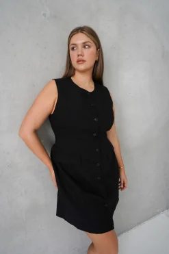 Fayt Dresses | Dresses | MAVEN BUTTON DRESS BLACK
