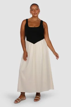 Fayt Dresses | Dresses | MYRA DRESS NEUTRAL/BLACK