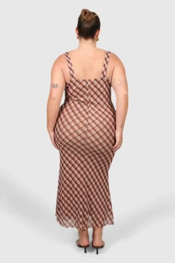 Fayt Dresses | Dresses | NATALIA DRESS BROWN CHECK
