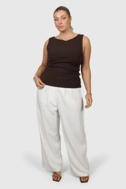 Fayt Tops | NOLA RIBBED TOP ESPRESSO