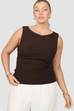 Fayt Tops | NOLA RIBBED TOP ESPRESSO