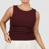 Fayt Tops | NOLA RIBBED TOP WINE