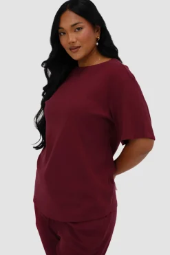 Fayt Tops | Sets | NOLYN RIB TEE WINE