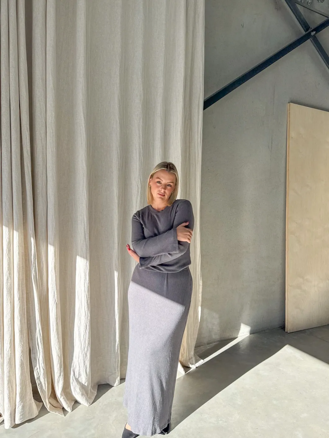 Fayt Skirts | Sets | PETRA SKIRT CHARCOAL