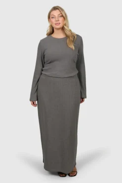 Fayt Skirts | Sets | PETRA SKIRT CHARCOAL