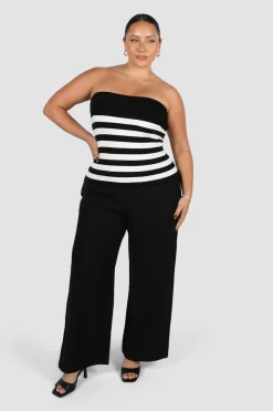 Fayt Tops | PIPER TOP B&W STRIPE